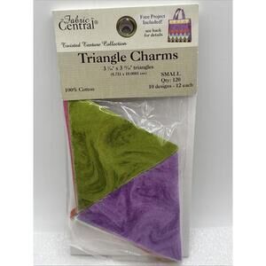 Fabric Central Triangle Cotton Charms Shopping Tote Quilt Project Included 120pc